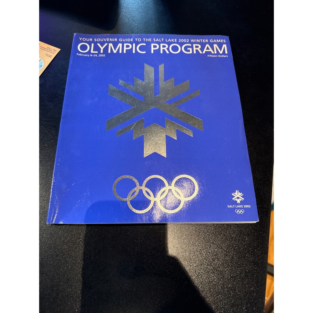 Salt Lake 2002 Winter Games Olympic Program Official Souvenir Guide Blue Silver